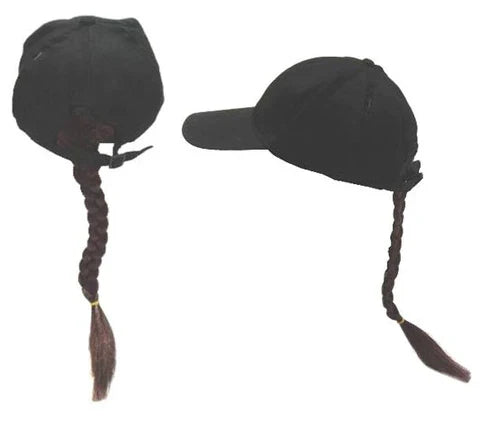 BROWN BRAID BASEBALL HAT