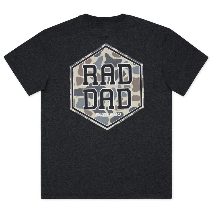 Burlebo Short Sleeve Tee | Rad Dad | Heather Black