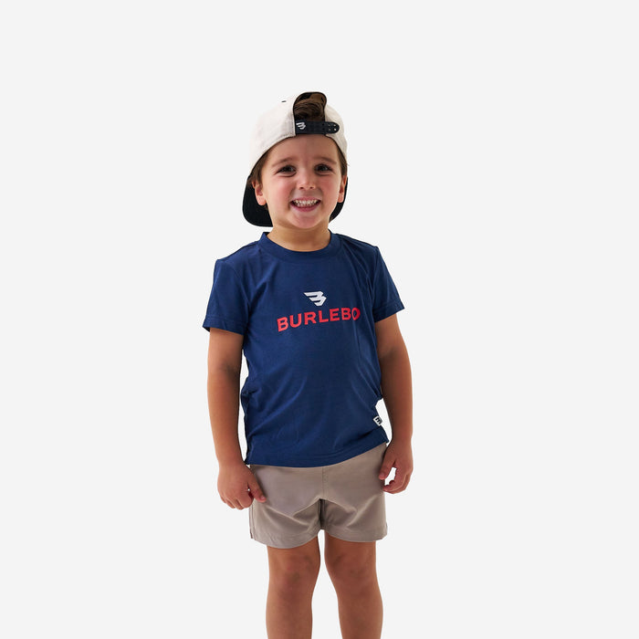 Burlebo Youth Go To Tee Prepack | Flying B Logo | Navy & Sage