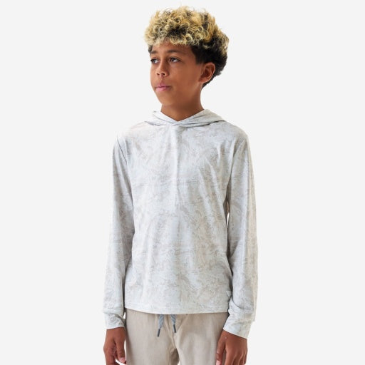 Burlebo Youth Performance Hoodie | Digi Camo Ivory