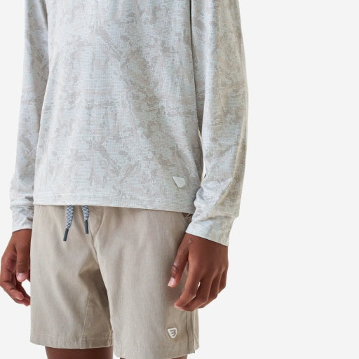 Burlebo Youth Performance Hoodie | Digi Camo Ivory