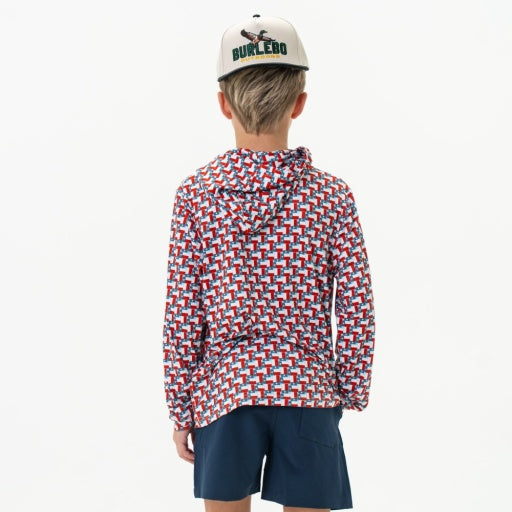 Burlebo Youth Performance Hoodie | Texas Flags