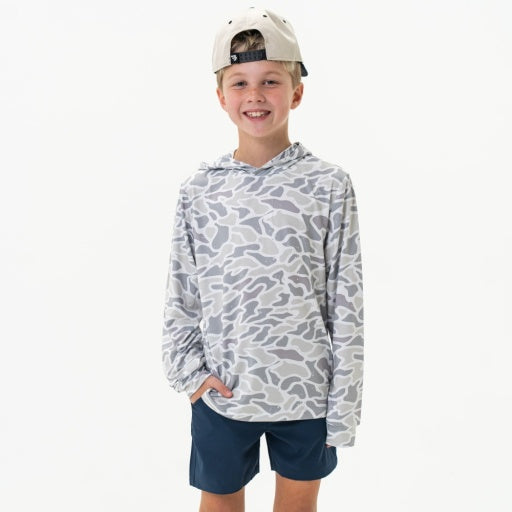 Burlebo Youth | Performance Hoodie | White Camo