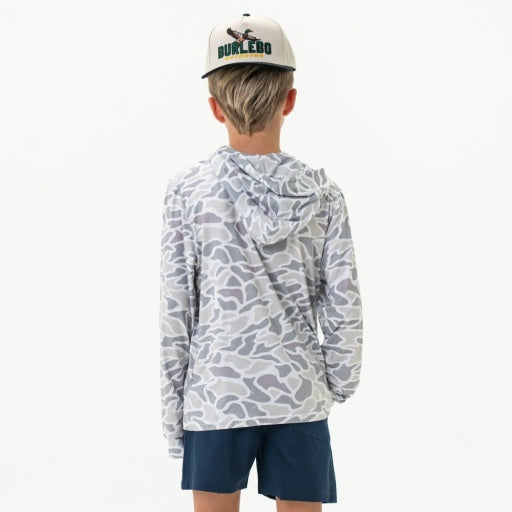 Burlebo Youth | Performance Hoodie | White Camo