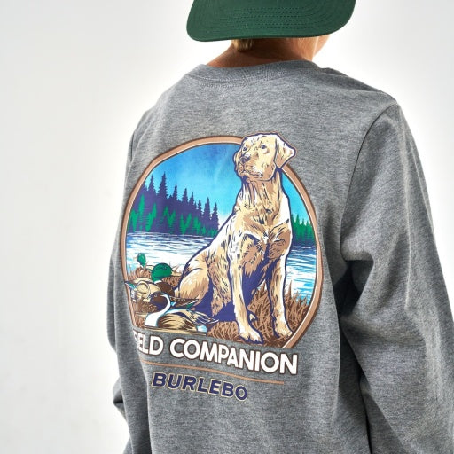Burlebo Youth Tee | Field Companion Dark Heather Grey