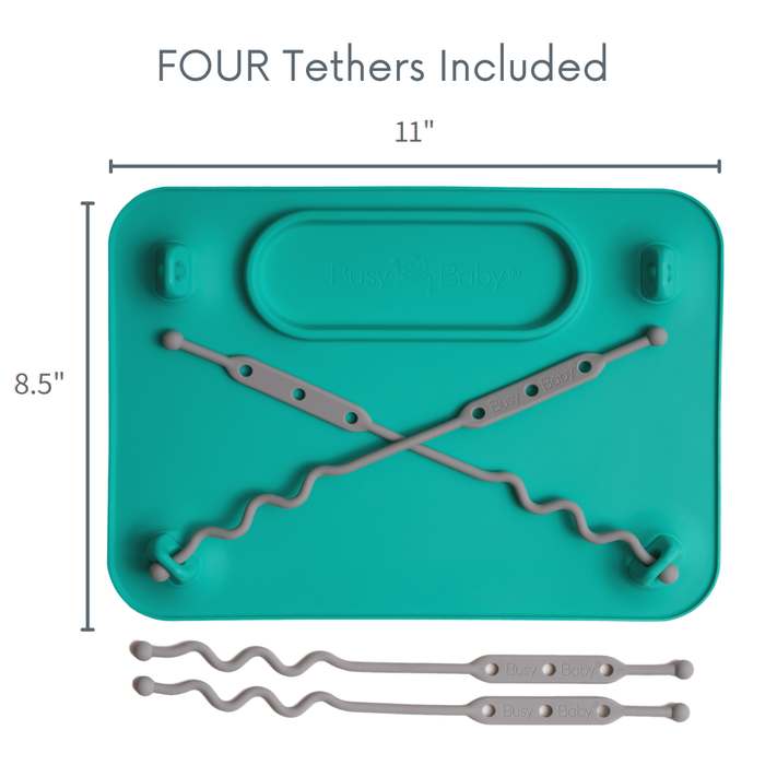Busy Baby Silicone Placemat - 4 tether version