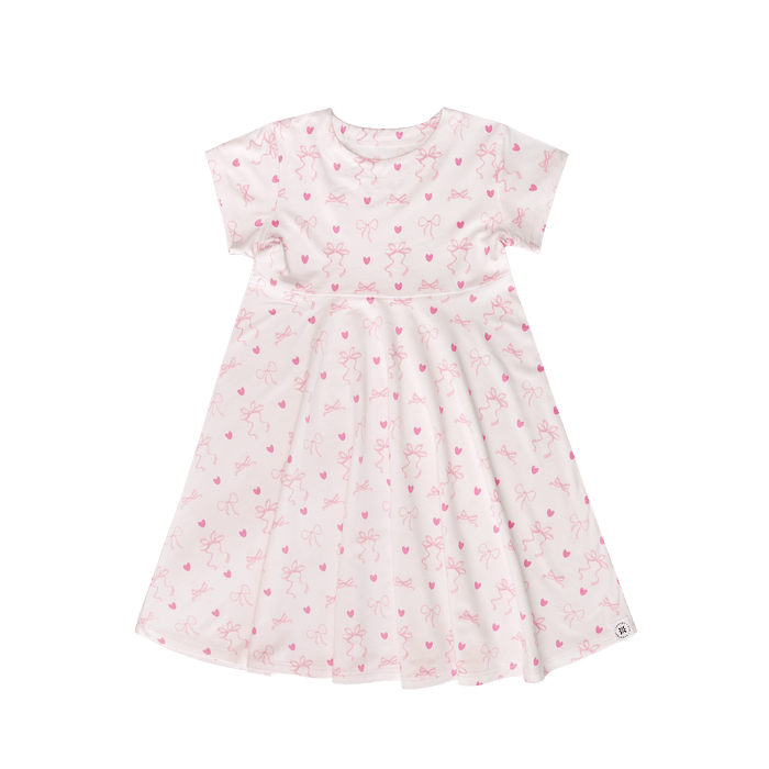 Cap Sleeve Swirly Girl Dress | Precious Bows