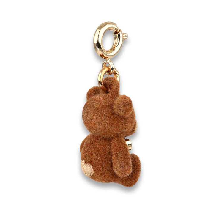 CHARM IT! Gold Fuzzy Bear
