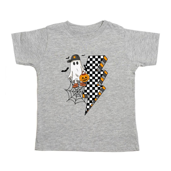 Checker Ghost Halloween Short Sleeve T-Shirt