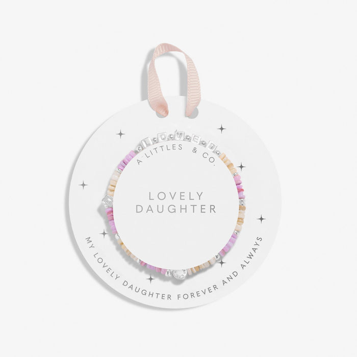 Children's Happy Little Moments | 'Lovely Daughter' | Silver Plated | Bracelet | 6 1/8" Stretch