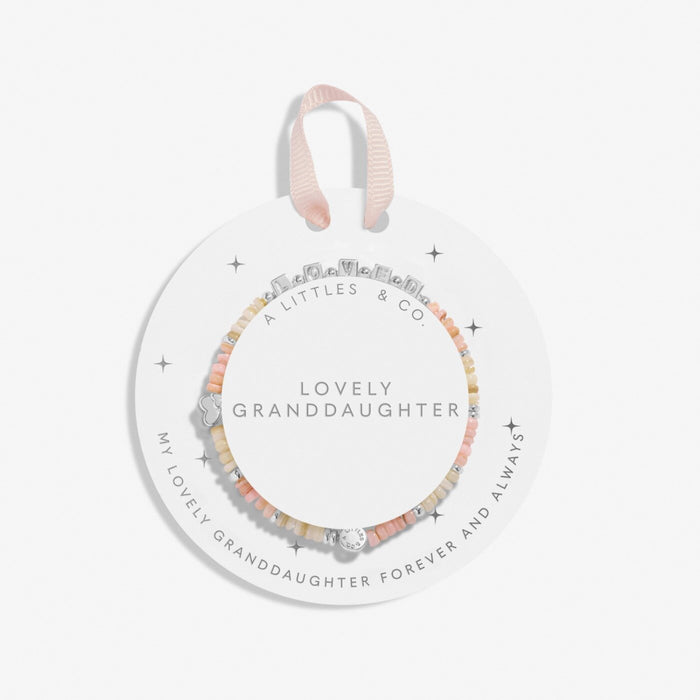 Children's Happy Little Moments | 'Lovely Granddaughter' | Silver Plated | Bracelet | 6 1/8" Stretch