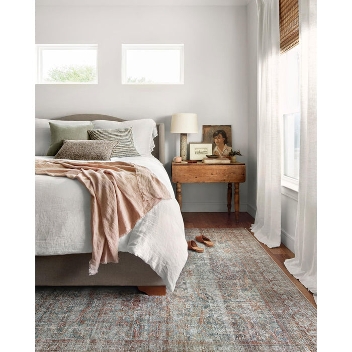 Chris Loves Julia Jules Lagoon/Brick Rug - Chapin Furniture