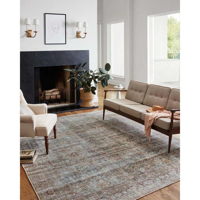 Chris Loves Julia Jules Lagoon/Brick Rug - Chapin Furniture