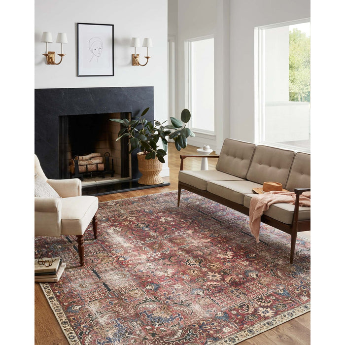 Chris Loves Julia Jules Merlot/Multi Rug - Chapin Furniture