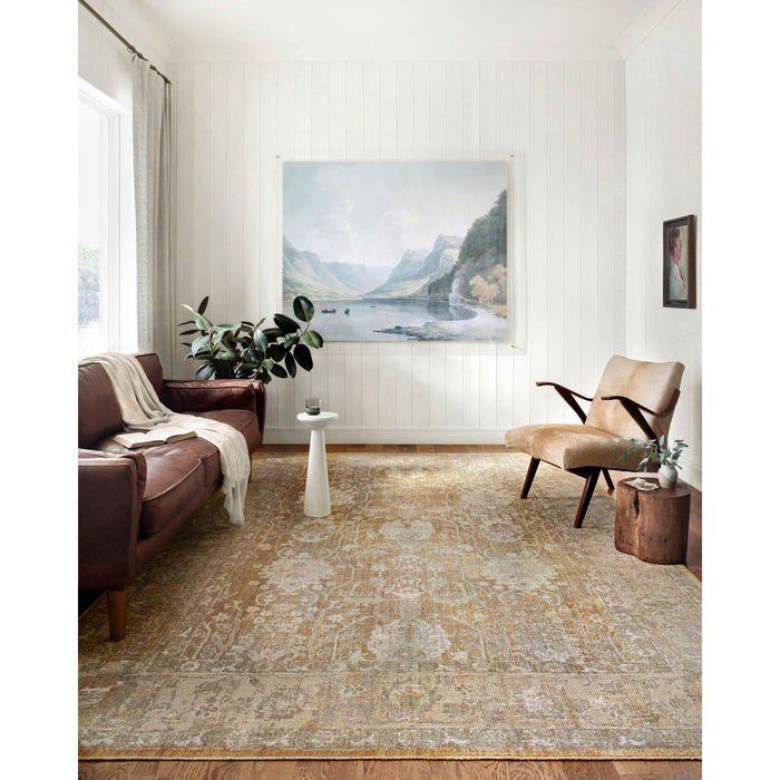 Chris Loves Julia Rosemarie Gold/Sand Rug - Chapin Furniture