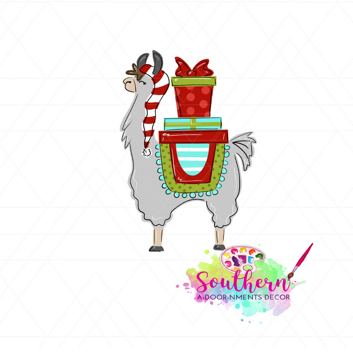 Christmas Gift Llama BLANK
