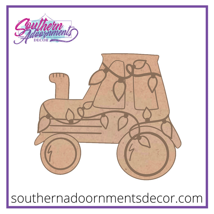 Christmas Tractor Blank