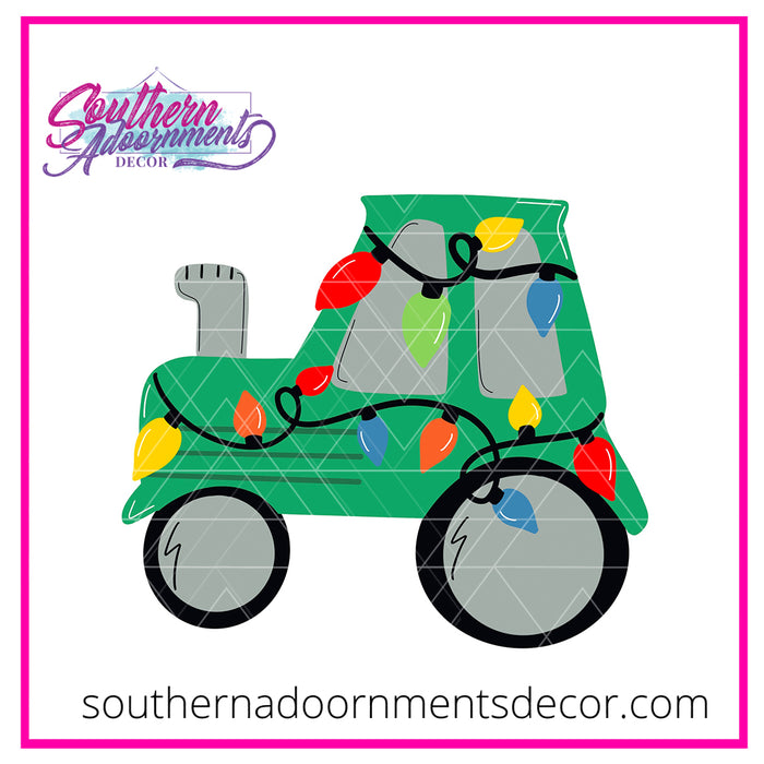 Christmas Tractor Blank