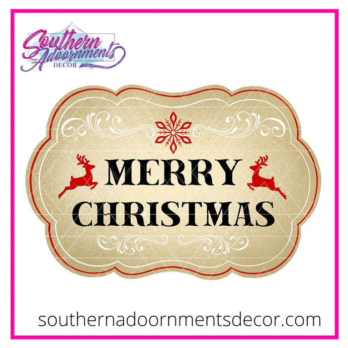 Classic Christmas Sign Blank