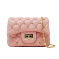 Classic Quilted Stud Mini Bag: Pink