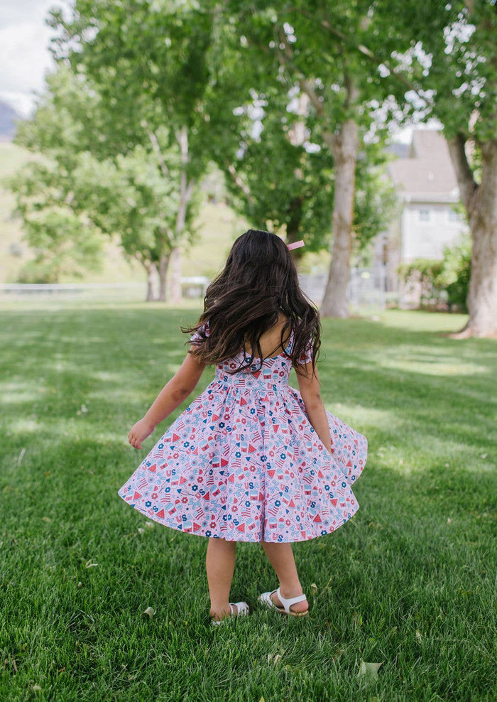 Classic Twirl Dress in Pink Celebration