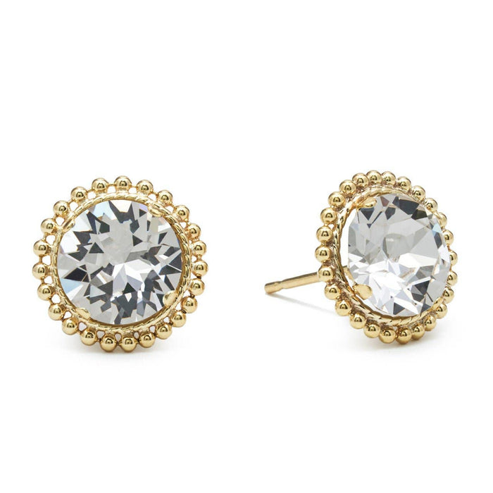 Clear Chain Mini Bling Sterling Silver Stud Earrings