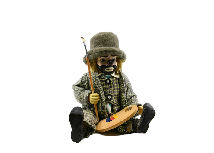 Clown Paint Brush and Board