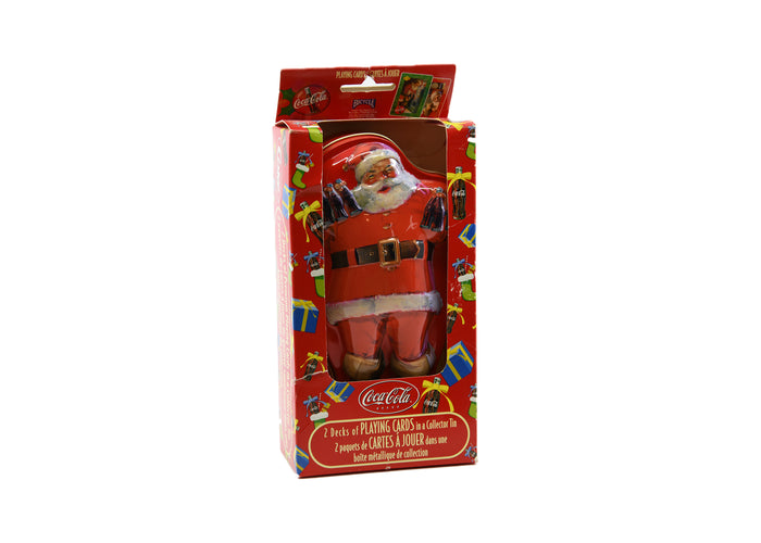Coca Cola-Santa-2 decks of Premium Cards Collector Tin