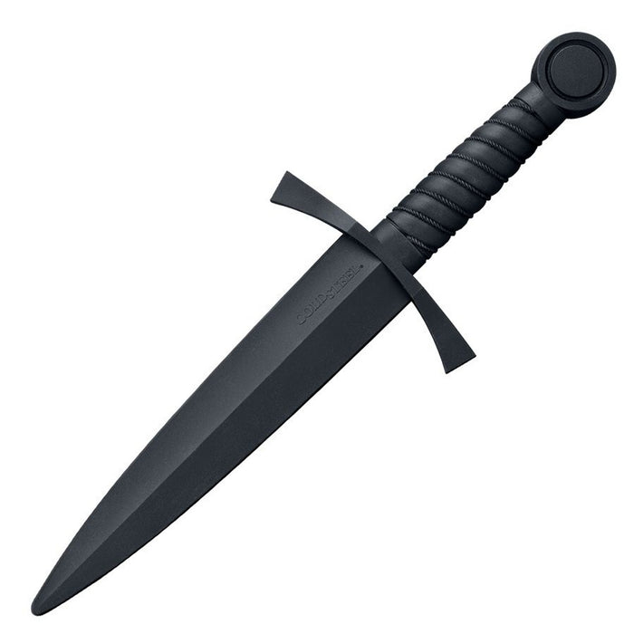 Cold Steel Medieval Dagger Fixed Blade Training Knife 10" Spear Point Santoprene Black