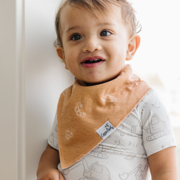 Copper Pearl Baby Bandana Bibs | Gage