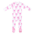 Copper Pearl Bamboo Zip-up Footie Pajama | Bow My Gosh