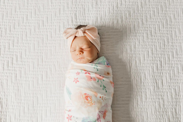 Copper Pearl Knit Swaddle Blanket | Bloom