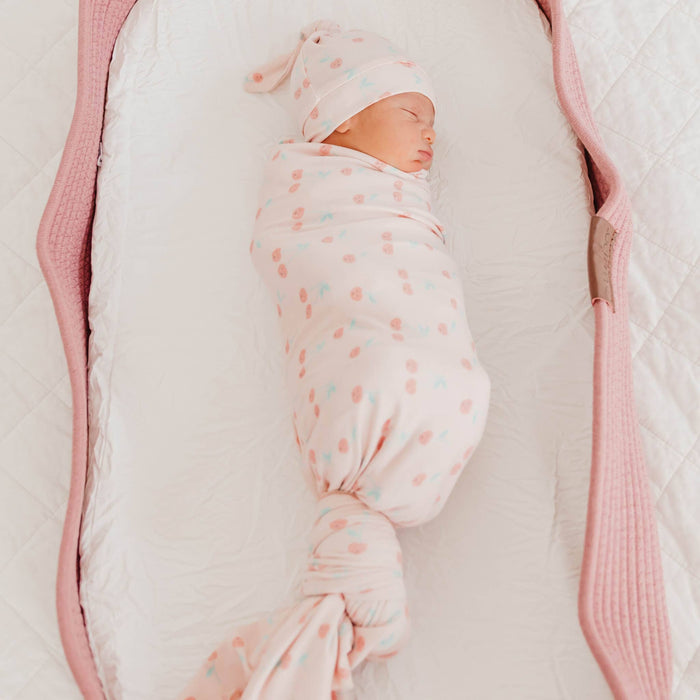 Copper Pearl Knit Swaddle Blanket | Cheery