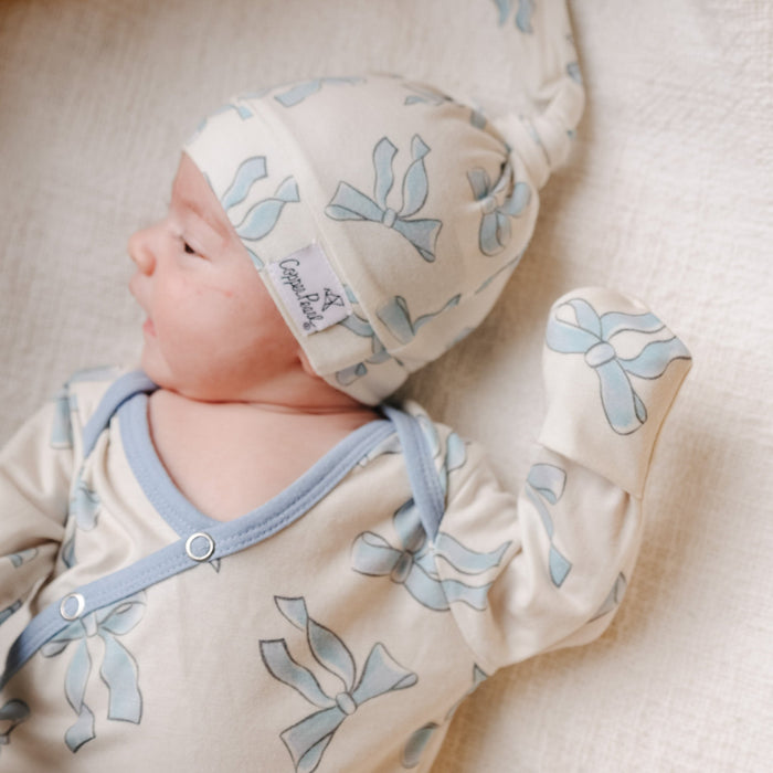 Copper Pearl Newborn Knotted Gown | Daphne