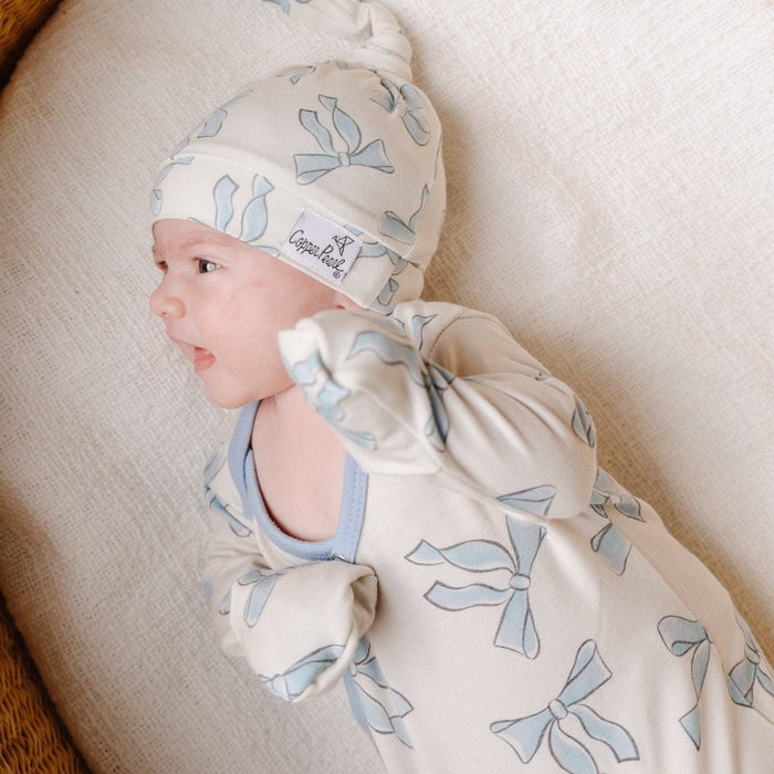 Copper Pearl Top Knot Hat | Daphne