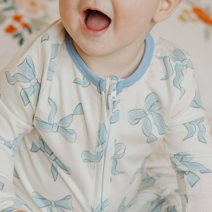 Copper Pearl Zip-Up Footie Pajama | Daphne
