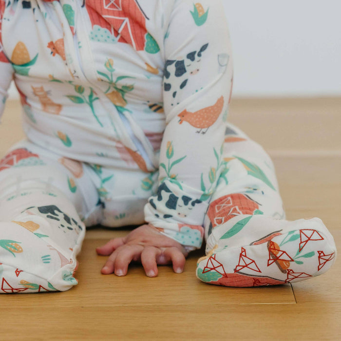 Copper Pearl Zip-Up Footie Pajama | Farmstead