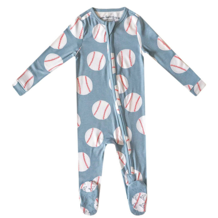 Copper Pearl Zip-Up Footie Pajama | Slugger