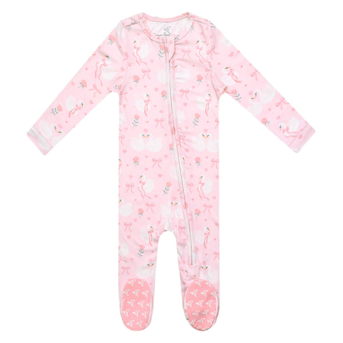 Copper PearlZip-Up Footie Pajama | Adelia