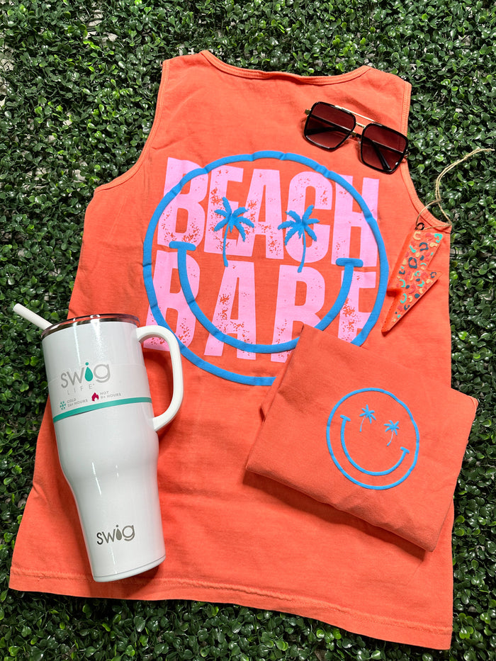Coral Melon Tank Top {BEACH BABE} Front/Back Tank Top