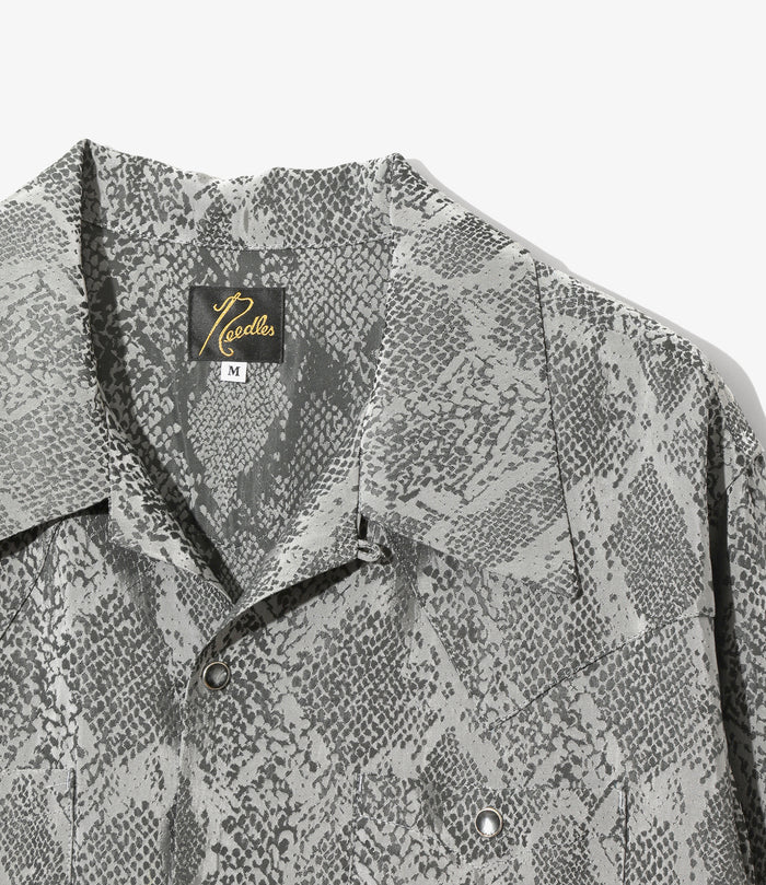 Cowboy One-Up Shirt - Grey - Python Jacquard