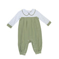 Cypress Row Toile And Stripe Boys Channing Classic Longsleeve Romper