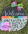 Dalmatian Print Teacher Wooden Door Hanger