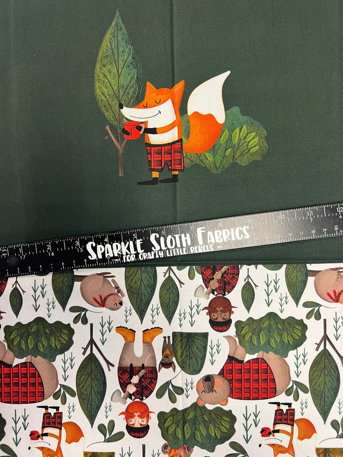 Dapper Fox 22"x22" Double Panel