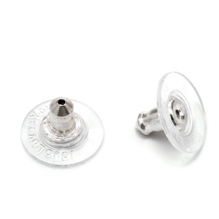 Dark Web Glow-in-the-Dark Cushion Sterling Silver Stud Earrings