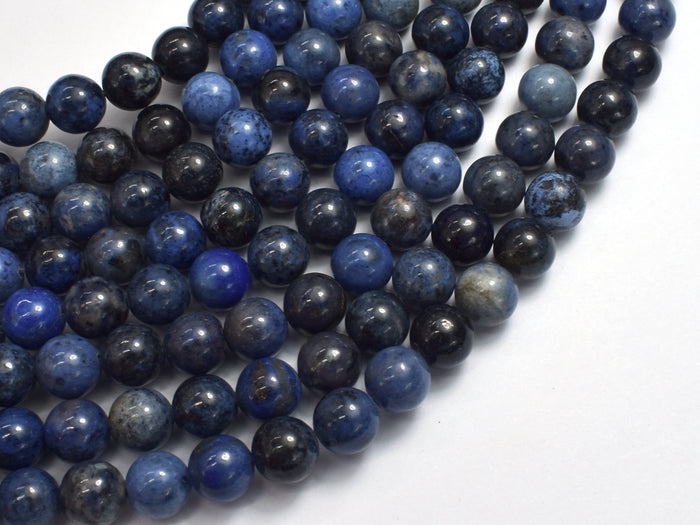 Dumortierite Beads, 8mm Round Beads-BeadBasic
