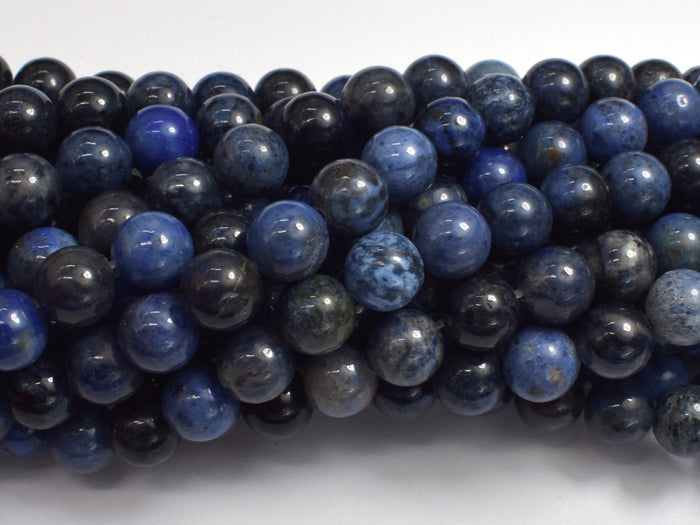 Dumortierite Beads, 8mm Round Beads-BeadBasic