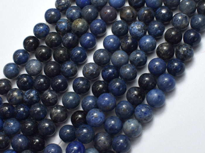 Dumortierite Beads, 8mm Round Beads-BeadBasic