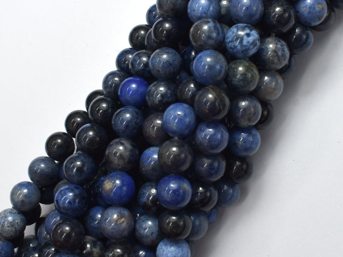 Dumortierite Beads, 8mm Round Beads-BeadBasic