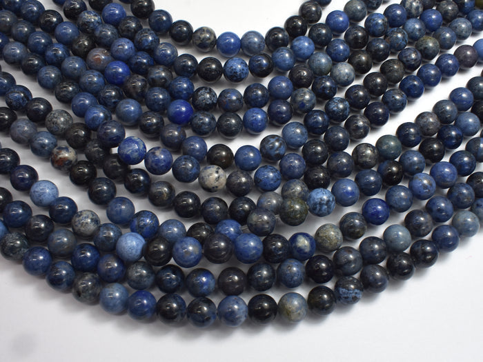 Dumortierite Beads, 8mm Round Beads-BeadBasic